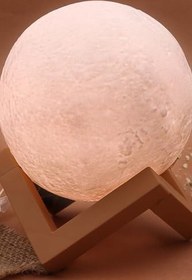 Resim 3D Ay Şeklinde Dekoratif Gece Lambası 