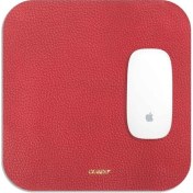 Resim Guard Kırmızı Hakiki Deri Mouse Pad 22 x 22 cm 