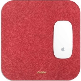 Resim Guard Kırmızı Hakiki Deri Mouse Pad 22 x 22 cm 
