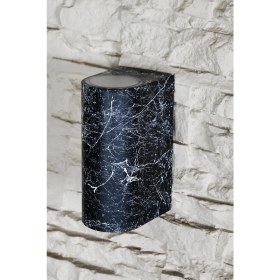 Resim Mediterian Siyah beyaz mermer desenli çift yönlü dekoratif plastik kasa 