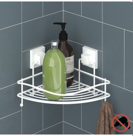 Resim Teknotel Easyfıx Yapıskanlı Askılı Banyo Rafı Köşe Beyaz Ef250 Çok Renkli 