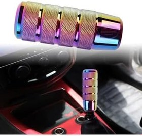 Resim Üniversal 9.5 cm JDM Metal Spor Görünümlü Vites Topuzu Aparatlı Alüminyum Alaşım Otomatik-Manuel Yarış Vites Kolu Bukalemun Neo Krom 