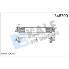 Resim Turbo Radyatörü Intercooler Logan 3 2.0 Dcı Al-pl-brz 652x112x108 144960001r 