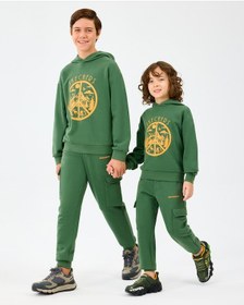 Resim Skechers B Lw Fleece Sweatshirt Büyük Erkek Çocuk Haki Sweatshirt Sk2520089-1629 Haki 