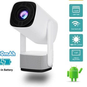 Resim Powerbankli Taşınabilir Android 4K Projeksiyon Cihazı 