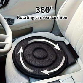 Resim 1 Adet 360° Dönebilen Araç Koltuk Minderi - Hafif Ergonomik Destek, Sürücüler & Yolcular İçin Uygun, Her Mevsim Konforu, Taşınabilir Seyahat Gereci - Araba Tutkunları İçin İdeal Hediye, Araç Koltuk Aksesuarları, Şık Sadelik, Dayanıklı Koltuk Örtüsü, Dokulu Kumaş Kaplama 