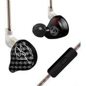 Resim Springsun Kz Zst 1ba+1dd Hibrit Kulak İçi Kulaklık, Spor İçin Stabil Tasarım, Çıkarılabilir Kablolu, Mikrofonlu, Siyah Model: Zst 