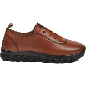 Resim Taba Hakiki Deri Anatomik Kadın Casual Ayakkabı 9050-26k Z Taba 