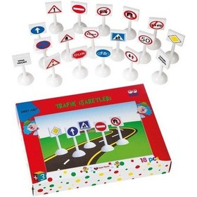 Resim Güçlü 3457-167 Eğitici Trafik Işaretleri Yap Boz Seti 