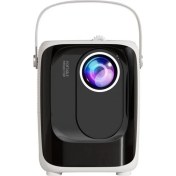 Resim Mini Projektör 1080P LED Wi-Fi Taşınabilir Sinema Cihazı, Siyah 