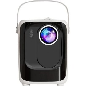 Resim Mini Projektör 1080P LED Wi-Fi Taşınabilir Sinema Cihazı, Siyah 