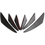 Resim Fortunelane 6 Adet Siyah Lastik Araba Ön Tampon Akışkanlığı Ayarlayıcı Koruyucu Fin Spoiler 