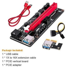 Resim Minerking Riser Versiyon 009S Bitcoin/Etherium Ekran Kartı Uzatma 