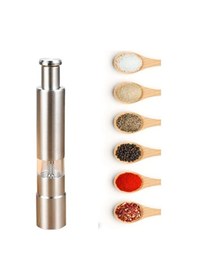 Resim Tuz Ve Kararbiber Öğütücü - Şeffaf Akrilik Hazne Çok Renkli 