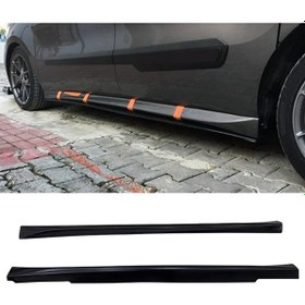 Resim Fiat Doblo Aero Yan Marşpiyel Seti Mat Siyah Plastik 2009-2017 