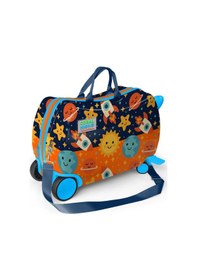 Resim Coral High Kids Uzay Desenli Otur-çek Çocuk Valizi 16370 Turuncu 