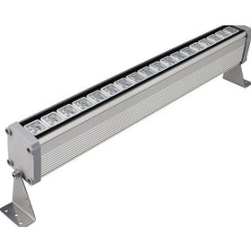 Resim 50 Cm Wallwasher Led Bina Dış Duvar Aydınlatma Mavi Işık Gri 