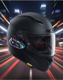 Resim Universal Çift Telefon Destekli Motosiklet Kask Bluetooth Kulaklık 