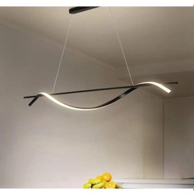 Resim Demirkapı / 100 Cm / Sarkıt Avize / Antrasit Gövde / 3 Renk Işık Antrasit 