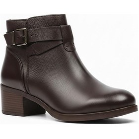 Resim Kahverengi Kadın Hakiki Deri Topuklu Bot 451.03 Kahverengi 