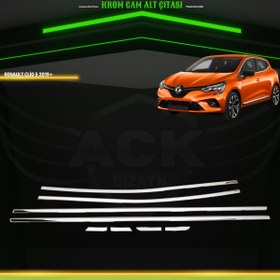 Resim ACK Dizayn RENAULT CLİO 5 2019+ ARACA ÖZEL KROM CAM ALT ÇITASI A+ 