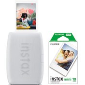 Resim Instax Mini Link 3 Beyaz Akıllı Telefon Yazıcısı Ve 10'lu Mini Film Beyaz 