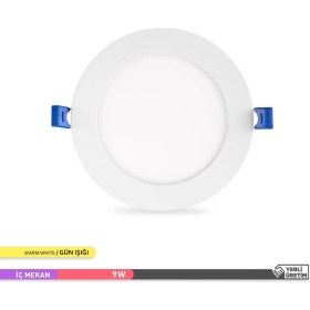 Resim Ack 9W 3000K Günışığı Sıva Altı Yuvarlak LED Panel Armatürü AP1-00900 