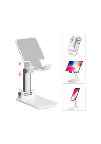 Resim Masaüstü Katlanabilir Tablet ve Telefon Tutucu 2 Kademeli Stand 