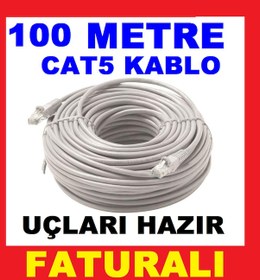 Resim Cat6 Bakır Internet Ethernet Kablosu 100 M 