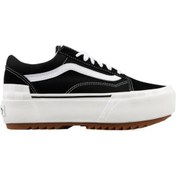 Resim Kadın Keten Ayakkabı VN0A4U155ZN1 UA VANS Old Skool Stacked (SUEDECANVAS)BLKBLNCDBLNC Vans