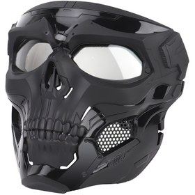 Resim 1 adet Taktik Skelet Maskesi - Dayanıklı ABS ve Naylon, Yüksek Parlaklık Siyah Kaplama, Ayarlanabilir Askı Tasarımı Halloween, Cosplay ve Açık Hava Maceraları için, 19.99 x 17.98cm, Halloween Kostümü Aksesuarı | Sokak Stili Tasarımı | Güvenli Uygun Mas 