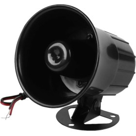 Resim Carub 3 Sesli Siren 12V Elektronik Mikrofonlu Siyah Karbon 