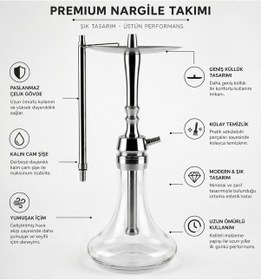 Resim Nargile Premium Çelik Takım 