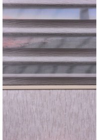 Resim Bej Kendinden Desenli Etek Dilimsiz Ds 11717-v1 Zebra Stor Güneşlik Perde 