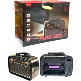 Resim Mbb E-Ticaret Nostalji Radyo Bluetooth Hoparlör Usb-Sd Kart Giriş LED Fener Işıklı Bataryalı Pilli 