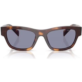 Resim Prada Pr B09s 15w03n 54 Unisex Oval Kırçıllı Kahverengi Kemik Güneş Gözlüğü Kahverengi 