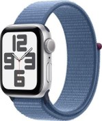 Resim Watch Se 2 2023 Gps 40 Mm Gümüş Rengi Alüminyum Kasa Ve Buz Mavisi Spor Loop Kordon Akıllı Saat Apple