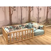 Resim Wood And Montessori Montessori Bebek Ve Çocuk Karyolası Doğal Ahşap Yatak MYY20231-00005 Çam 