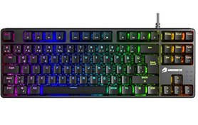 Resim G23B Enigma TKL Rainbow Aydınlatmalı Red Switch Mekanik Siyah Oyun Klavyesi GameBooster