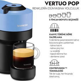 Resim Nespresso Vertuo Pop Kahve Makinesi,Mavi 