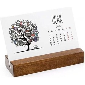 Resim Mevsim Ağaçlar Masa Takvimi 2027 Masa Takvimi 