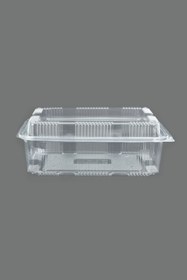 Resim TiriStore Kapaklı 1000 cc Yüksek Kapak Sızdırmaz Plastik Kap 600 Adet Şeffaf 