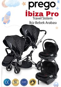 Resim Prego 2071 İbiza Pro Travel Sistem İkiz Bebek Arabası 