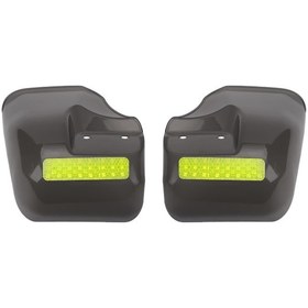 Resim Tenfowee Pvc Motor Güvenlik Koruyucu Kollukları - Rüzgar Ve Yağmur Engeli, Yansıtıcı Şeritli Güneş/reflektif Seçenekli 