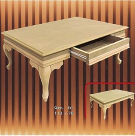 Resim Orta Sehpa Çekmeceli Model Kayın Torna Lükens Aslan Ayak Ve Kapla (396756917) 