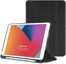 Resim Microsonic Apple iPad 10.2'' 9. Nesil (A2602-A2604-A2603-A2605) Origami Pencil Siyah [iPad 9.Nesil 10.2 ile Uyumlu Kılıf - Siyah] 