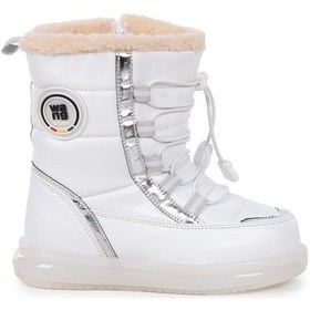 Resim Kiko Kids Cern Fermuarlı Kız Çocuk Bot Ayakkabı Beyaz Beyaz 