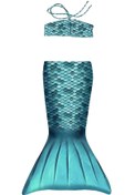 Resim Kuaki Mermaids Deniz Kızı 2'li Takım Bikini Kostüm Seti Turquoise +6 Yaş 