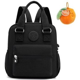 Resim Agoodshop Kadın Günlük Küçük Sırt Çantası - Şık Ve Dayanıklı Siyah 40g Geo Black 