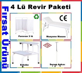 Resim Muayene Masası Paravan Eskoba Serum Askısı 